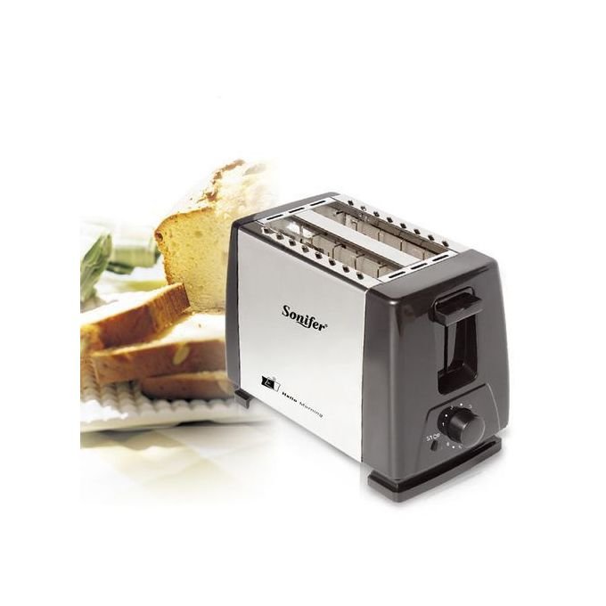 Sonifer 2 Slice Bread Toasters - Silver,Black