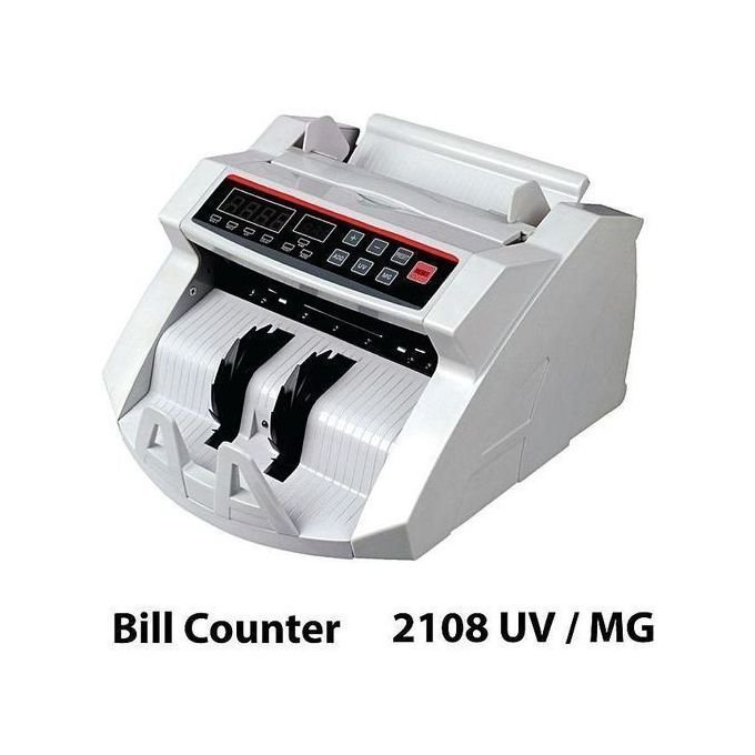 Money Cash Counting Bill Counter Bank Counterfeit Detector UV & Mg Machine-Black/white - Image 3