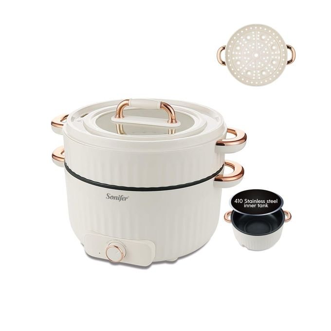 4.5L Home Use Multi-purpose Pot Stainless Steel Inner Steaming Stewing - Image 3