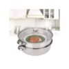 Stainless Steel Cooking Steamer With Large Saucepan-Silver